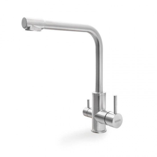 MISTURADOR MONOCOMANDO TRAMONTINA EM ACO INOX COM BICA PARA AGUA FILTRADA MONDE FILTER