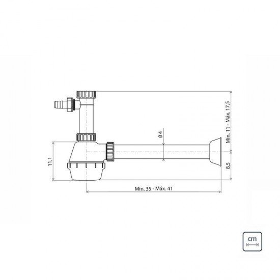 SIFAO SIMPLES TRAMONTINA EM POLIPROPILENO PARA PIAS CUBAS E TANQUES