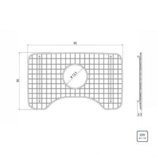 GRADE ARAMADA PARA FUNDO DE CUBA DE SOBREPOR TRAMONTINA EM ARAME CROMADO 50X30CM