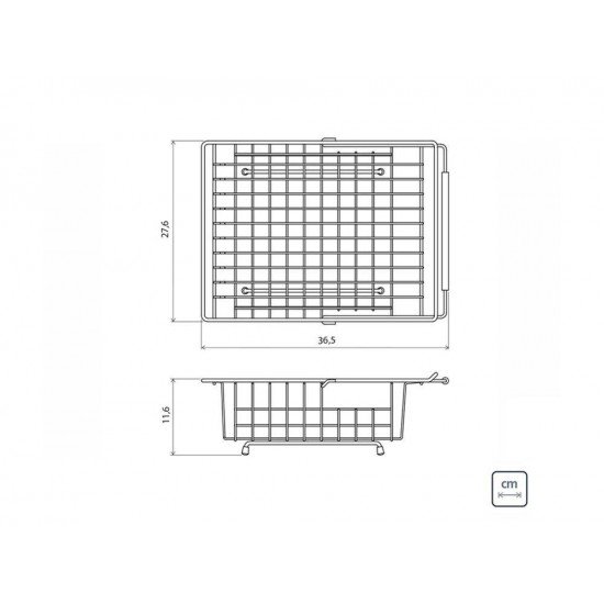 CESTA ACO INOX RETANGULAR REGULAVEL TRAMONTINA