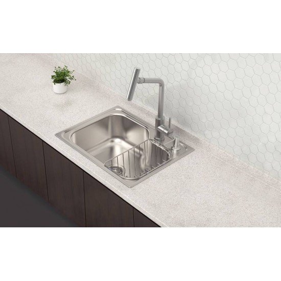 CESTA ARAMADA PARA CUBAS DE SOBREPOR E UNDERMOUNT MORGANA COMPACT 48 FX EM AÇO INOX TRAMONTINA