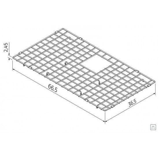 GRADE ARAMADA TRAMONTINA EM AÇO INOX PARA CUBAS QUADRUM 70