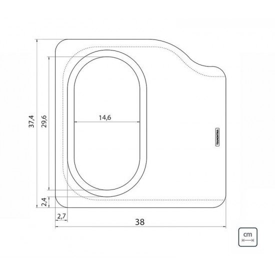 TÁBUA PARA CUBA DE SOBREPOR MORGANA COMPACT 48 FX