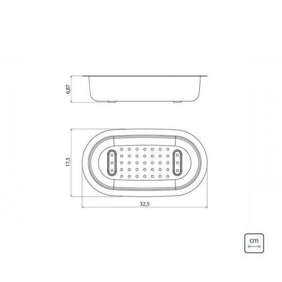 CESTO COADOR TRAMONTINA EM ACO INOX PARA CUBA E TABUA AUXILIAR