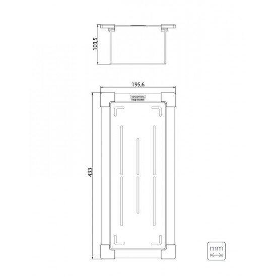 CESTO COADOR DESIGN COLLECTION ACESSORIOS EM AÇO INOX COM ACABAMENTO SCOTCH BRITE 19X43CM TRAMONTINA