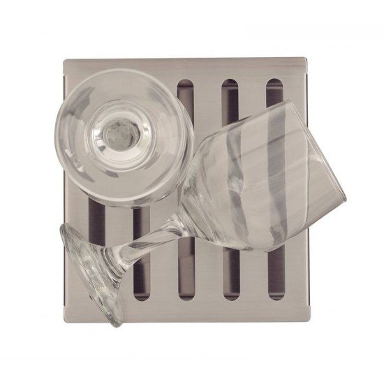 ESCORREDOR TRAMONTINA EM AÇO INOX COM ACABAMENTO SCOTCH BRITE PARA SOBREPOR NO CANAL ORGANIZADOR 15X15 CM