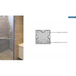 RALO QUADRADO ACO INOX 100X100MM AC TRAMONTINA