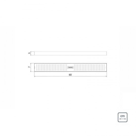 RALO LINEAR TRAMONTINA EM ACO INOX 60X7CM