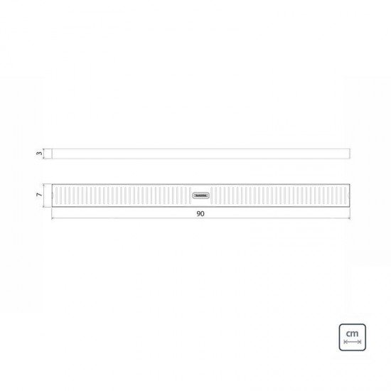 RALO LINEAR TRAMONTINA EM ACO INOX 90X7CM