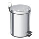 LIXEIRA INOX COM PEDAL TRAMONTINA COM ACABAMENTO POLIDO E BALDE INTERNO REMOVIVEL 5L BRASIL