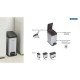 LIXEIRA RETANGULAR PEDAL TRAMONTINA EM ACO INOX ACABAMENTO SCOTCH BRITE BALDE INTERNO REMOVIVEL 15L