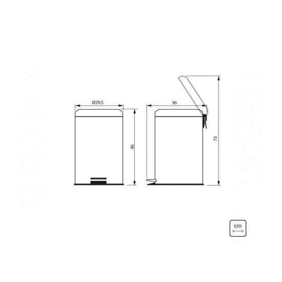 LIXEIRA INOX COM PEDAL BRASIL PLUS20L TRAMONTINA