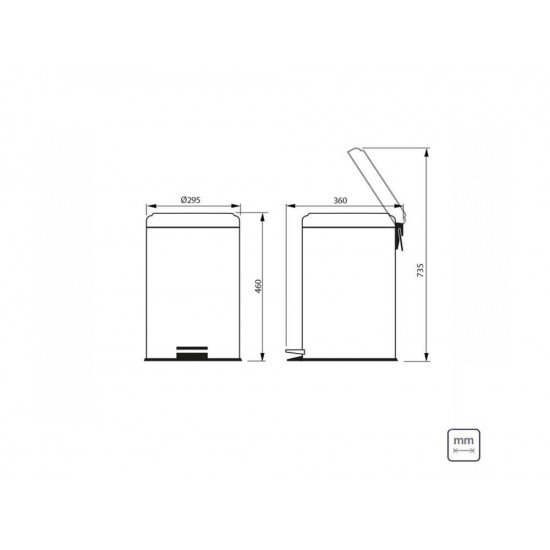 LIXEIRA INOX COM PEDAL BRASIL PLUS20L TRAMONTINA