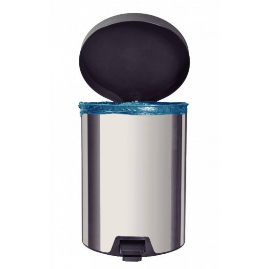 LIXEIRA COM PEDAL NEW EM AÇO INOX COM ACABAMENTO POLIDO 5 L TRAMONTINA