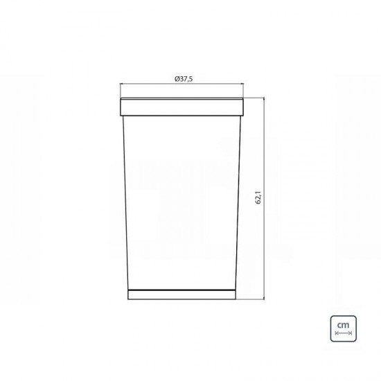 LIXEIRA INOX TRAMONTINA SEM TAMPA COM ACABAMENTO SCOTCH BRITE BASE E ARO EM POLIPROPILENO 50L KONIKA
