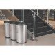 CONJUNTO DE LIXEIRAS COLETA SELETIVA TRAMONTINA EM ACO INOX SCOTCH BRITE 3X50L KONIKA SELETA