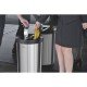 LIXEIRA INOX TRAMONTINA DIVISORIA ACABAMENTO SCOTCH BRITE ARO E BASE EM POLIPROPILENO 2X25L KONIKA
