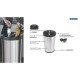 LIXEIRA INOX TRAMONTINA DIVISORIA ACABAMENTO SCOTCH BRITE ARO E BASE EM POLIPROPILENO 2X25L KONIKA