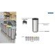 LIXEIRA INOX TRAMONTINA COM ACABAMENTO POLIDO ETAMPA BASCULANTE PRETA EM POLIPROPILENO 40 L