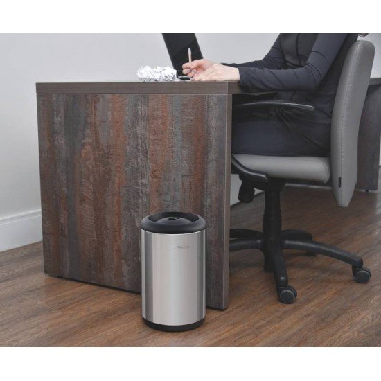 LIXEIRA INOX CAPSULA CTAMPA 10 L POLIDO E TAMPA INTELIGENTE EM POLIPROPILENO TRAMONTINA