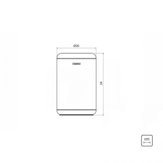 LIXEIRA INOX TRAMONTINA COM ACABAMENTO SCOTCH BRITE ARO E BASE EM POLIPROPILENO 10L