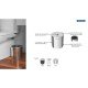 LIXEIRA INOX TRAMONTINA ÚTIL COM ACABAMENTO SCOTCH BRITE 5 L