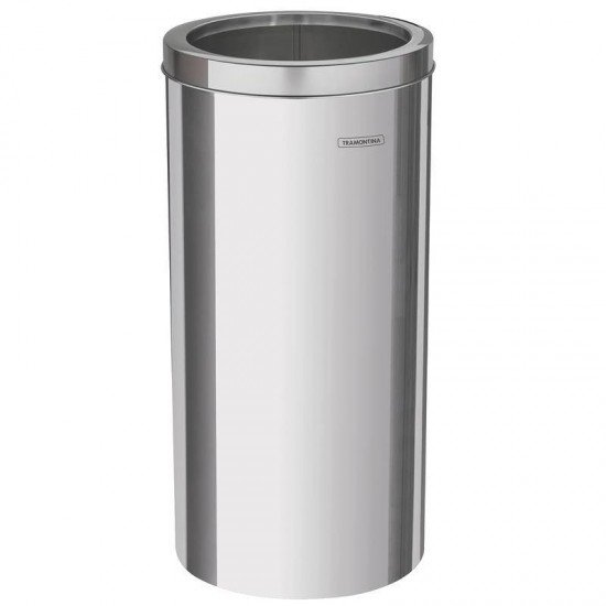 LIXEIRA INOX TRAMONTINA COM ACABAMENTO POLIDO 30L