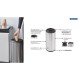 LIXEIRA INOX TRAMONTINA PORTA COPOS COM ACABAMENTO SCOTCH BRITE BASE E ARO EM POLIPROPILENO 31L