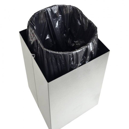 LIXEIRA TRAMONTINA LUZ SLIM EM AÇO INOX 5,5 L COM SUPORTE PARA PAPEL HIGIÊNICO
