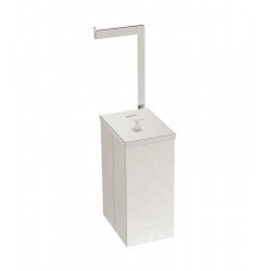 LIXEIRA TRAMONTINA LUZ SLIM EM AÇO INOX 5,5 L COM SUPORTE PARA PAPEL HIGIÊNICO