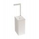 LIXEIRA TRAMONTINA LUZ SLIM EM AÇO INOX 5,5 L COM SUPORTE PARA PAPEL HIGIÊNICO