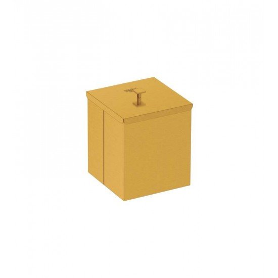 LIXEIRA TRAMONTINA LUZ 4,5 L EM AÇO INOX COM ACABAMENTO SCOTCH BRITE E REVESTIMENTO GOLD A BASE DE VERNIZ