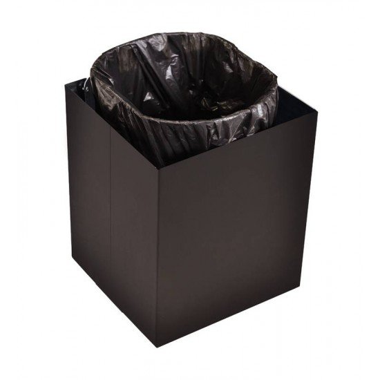 LIXEIRA TRAMONTINA LUZ EM INOX COM ACABAMENTO SCOTCH BRITE E REVESTIMENTO FOSCO BLACK MATTE A BASE DE VERNIZ COM 4,5 L