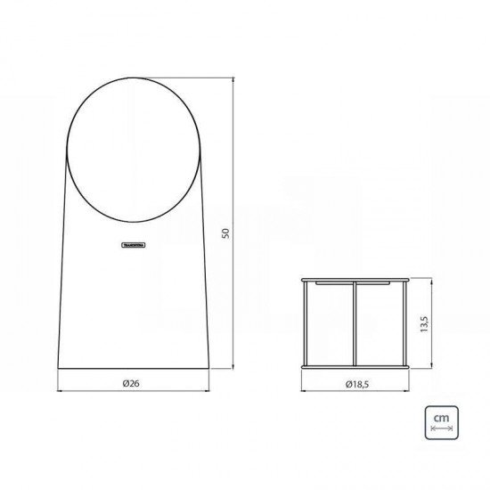 PORTA EXTINTOR TRAMONTINA EM ACO INOX COM ACABAMENTO SCOTCH BRITE