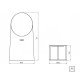 PORTA EXTINTOR TRAMONTINA EM ACO INOX COM ACABAMENTO SCOTCH BRITE