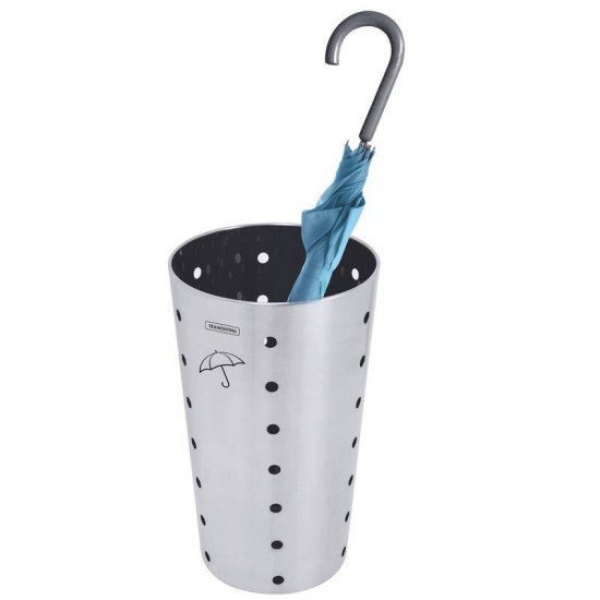 PORTA GUARDA-CHUVA TRAMONTINA ACO INOX ACABAMENTO SCOTCH BRITE RECIPIENTE INTERNO POLIPROPILENO 20L