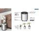 CACHEPO TRAMONTINA EM ACO INOX COM ACABAMENTO SCOTCH BRITE E RODIZIO 20KG