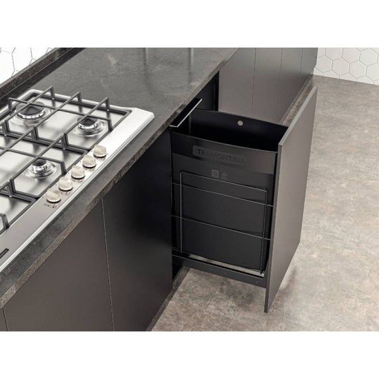 LIXEIRA DESLIZANTE PARA MÓVEL SLIDE 45 L TRAMONTINA