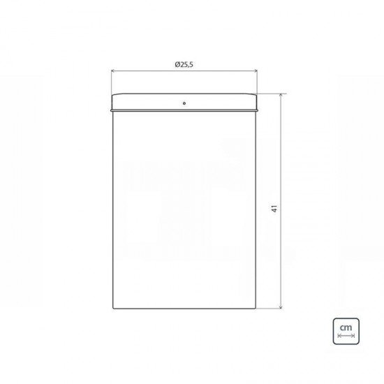 LIXEIRA INOX TRAMONTINA COM ACABAMENTO POLIDO E TAMPA BASCULANTE 20L