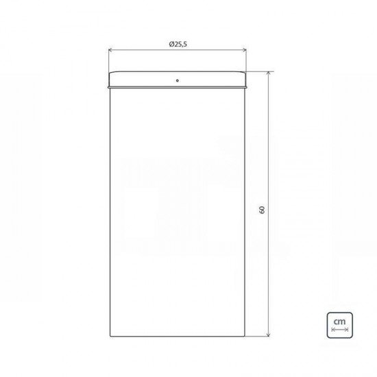 LIXEIRA INOX TRAMONTINA COM ACABAMENTO POLIDO E TAMPA BASCULANTE 30L