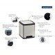 LIXEIRA TRAMONTINA OCTOS EM AÇO INOX COM BALDE REMOVÍVEL E PEDAL 10 L