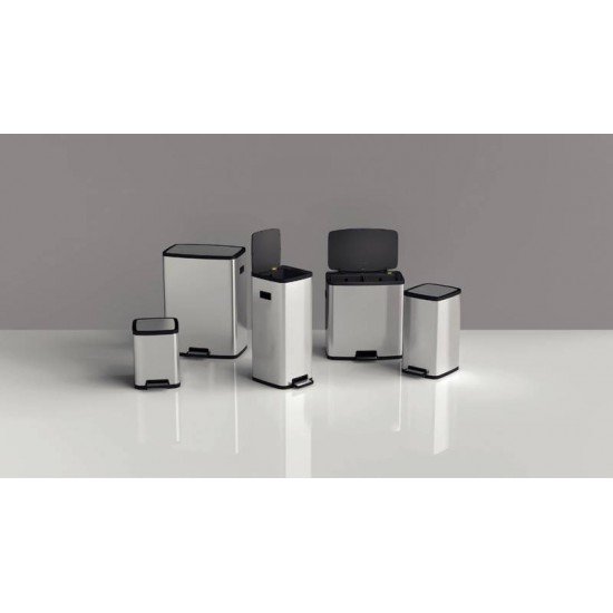 LIXEIRA TRAMONTINA OCTOS EM AÇO INOX COM BALDE REMOVÍVEL E PEDAL 15 L