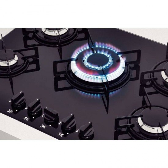 FOGAO COOKTOP TRAMONTINA 5 BOCAS TRIPLA CHAMA PENTA B 5GG TRI 70