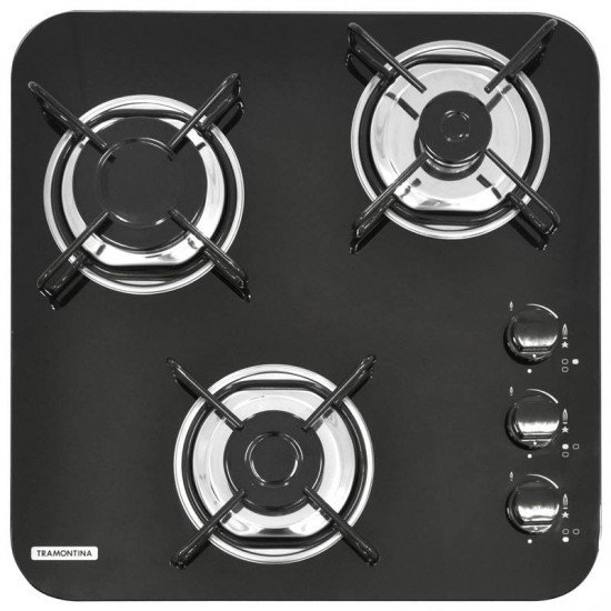 FOGAO COOKTOP TRAMONTINA BRASIL 3 BOCAS 3GG 45