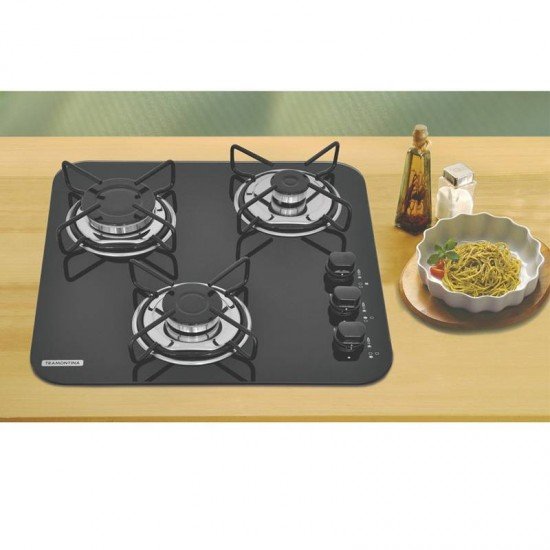 FOGAO COOKTOP TRAMONTINA BRASIL 3 BOCAS 3GG 45