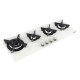 COOKTOP A GAS EM VIDRO TEMPERADO BRANCO E TREMPES EM FERRO FUNDIDO COM ACEND. AUT. 4 QUEIMADORES TRA