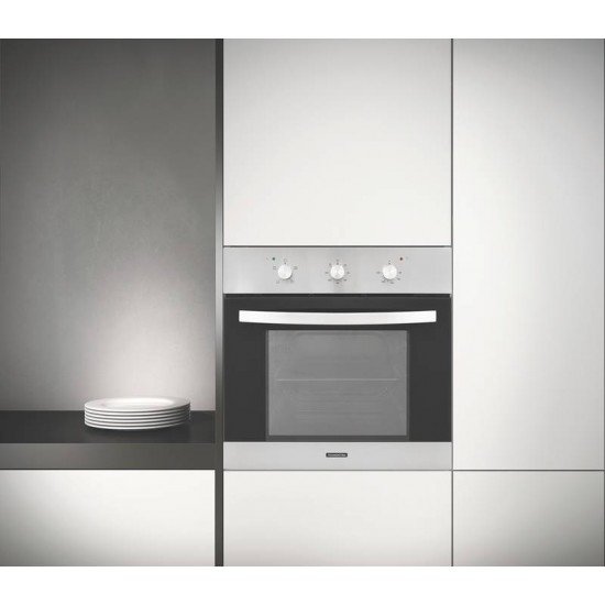 FORNO INOX E VIDRO TEMPERADO PRETO BASIC 60 F3 220V TRAMONTINA
