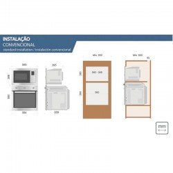 FORNO MICRO-ONDAS DE EMBUTIR TRAMONTINA INOX 60