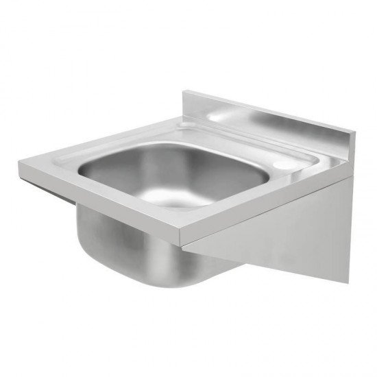LAVATORIO DE PAREDE EM ACO INOX 40X40 SEM ACESSORIOS PARA USO PROFISSIONAL