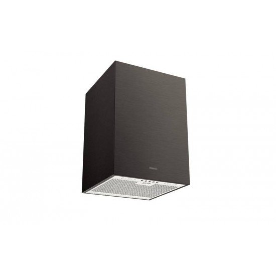 COIFA DE ILHA TRAMONTINA SQUARE ISLA 40 SILENT EM AÇO INOX BLACK STEEL E TRATAMENTO ANTI DIGITAIS 40 CM 220V